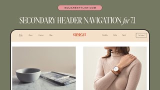 Secondary Navigation for Squarespace 7.1 by Squarestylist 6,818 views 3 years ago 8 minutes, 57 seconds