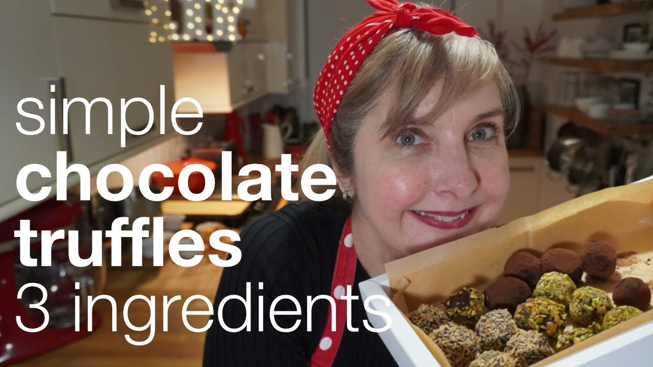 Simple chocolate truffles 3 ingredients YouTube
