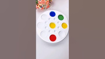 How to create 6 new colors from 3 primary colors #colormixing #paintmixing #colors #shorts