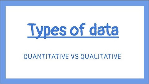 Types of data | GCSE Statistics