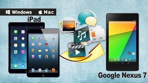 How to Transfer Contacts/SMS/Media Files from iPad to new Google Nexus 7 II