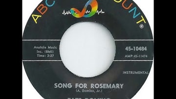Fats Domino - Song For Rosemary (instr.) - May 1, 1963