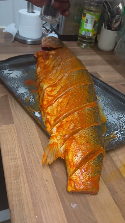 Grilled Whole salmon 🐟😄