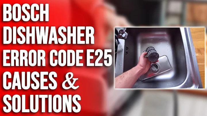 Bosch Dishwasher Error Code E25: Exploring Origins, Solutions, and Quick Fixes (Address the Issue)