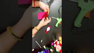 How To Make Santa Claus With Glitter Sheet |#shortvideo #viral #ytshorts #diy #christmas #shorts