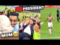 احتفالات لاعبي المغرب بعد الفوز على هولندا بضربات الترجيح
