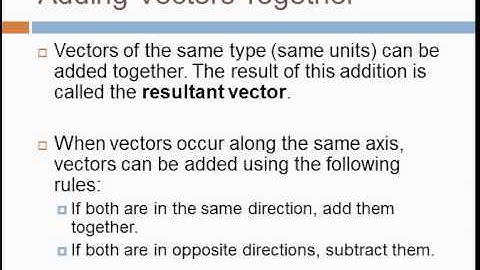Chapter 3 - Video 1: Introduction to Vectors