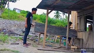 Membuat tempat duduk di depan rumah dengan cara yang sederhana.