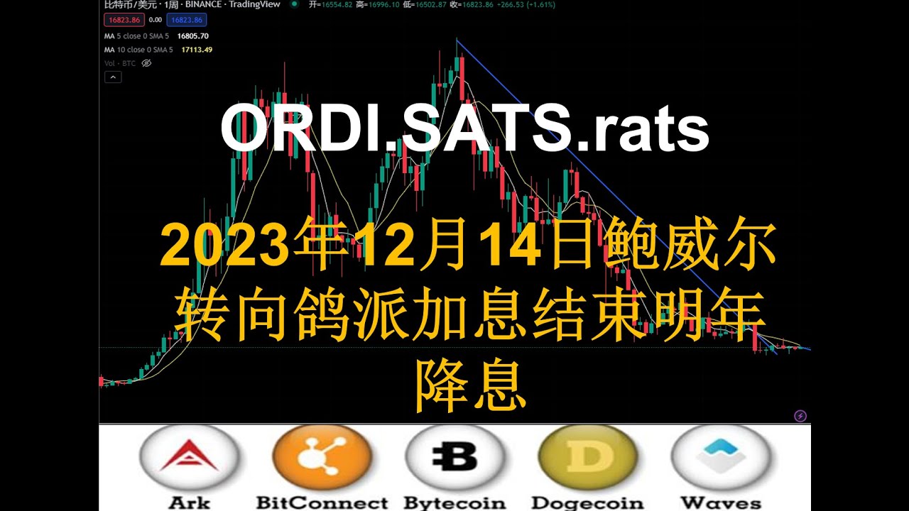 Brc20 Rats btc.sats.rats行情分析。恭喜群友布局brc20,鲍威尔转向停止加息,明年降息 - YouTube