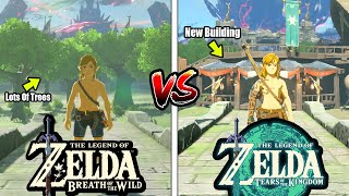 Tears Of The Kingdom VS Breath Of The Wild  16 Popular Locations Comparison