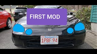 DELSOL GETS FIRST MODHEADLIGHT INSTALL AND HOW TO REMOVE FRONT BUMPER