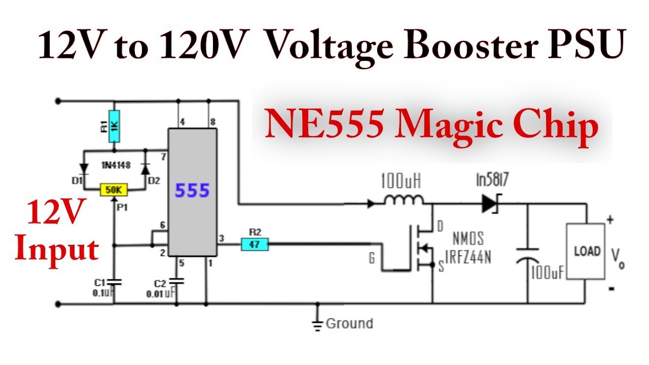 555 DC-DC Boost Converter Power Supply | 12V to 120V - YouTube