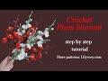 How to crochet plum blossom, step by step, easy to follow—Lilyrosy