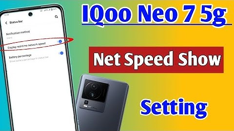 iqoo neo 7 5g me net speed show kaise kare | how to show net speed iqoo neo 7 5g