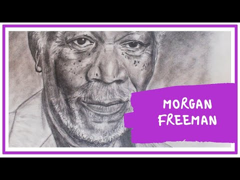 Dibujo a  MORGAN FREEMAN con lápices | SpeedDrawing | Cómo hacer un retrato a lápiz paso a paso