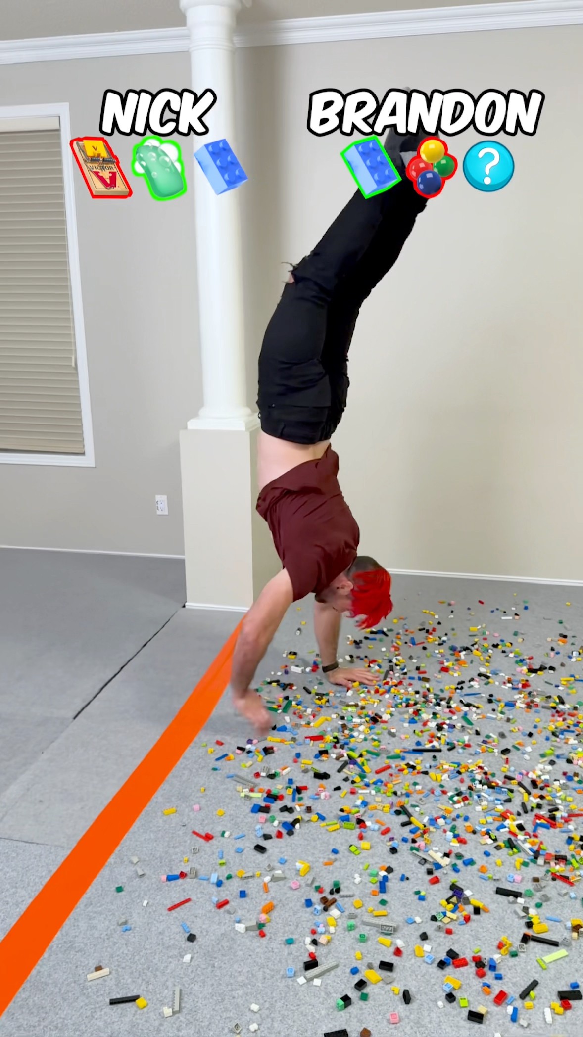 Parkour + Handstand Over Emojis! ? Ft @BrandonA7