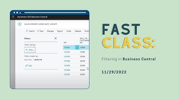 Filter, search, and sort lists in Business Central