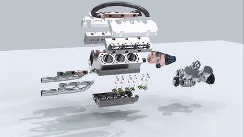 V6 Engine Exploded Animation in Keyshot