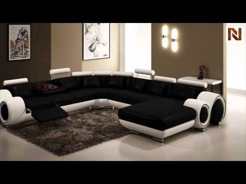 Modern Black And White Frame Sectional Sofa Vgev4084 2 From Vig Furniture