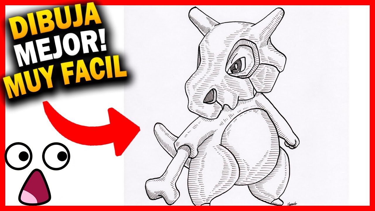 🔥 COMO 🅳🅸🅱🆄🅹🅰🆁 A CUBONE paso a paso POKEMON a lápiz fácil 😱 How to  draw CUBONE pokemon - thptnganamst.edu.vn