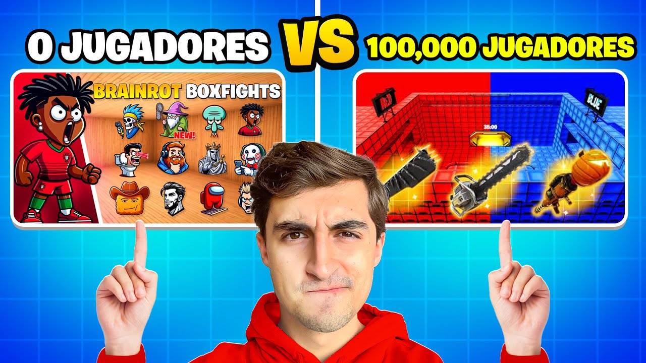 Jugué MAPAS de 0 VS 100,000 JUGADORES!