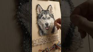 Incredible Husky String Art! 🧵🐶 #shorts