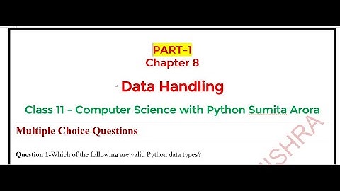 Class-11 Ch-8 Data Handling MCQ