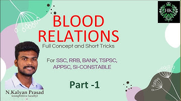 BLOOD RELATIONS  PART -1 | KALYAN ACADEMY | #ssc #ssccgl #bankexams #competitiveexams #rrb