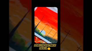 easy sunset painting ☀️ll watercolor painting 🎨ll #shorts #trending #song