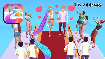 Hair Challenge 🌈👩 🌈 New Update Android Gameplay Walkthrough Level 244-245