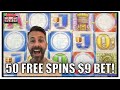 I HIT THE DANG THING! 50 Free Spins on Dollar Denomination! Sun and Moon slot machine big win!