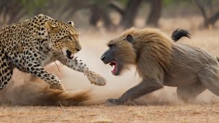 Leopardo Mexeu Com o Babuino Errado! Levou uma Pisa Na Savana (baboon vs. Leopard) fight #animal