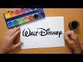 How to draw a Walt Disney logo