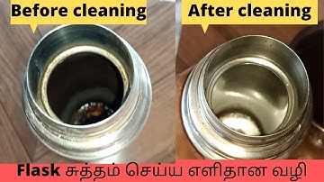 Easy way to clean tea/coffee strains from Milton thermo steel flask# Flask சுத்தம் செய்ய எளிதான வழி