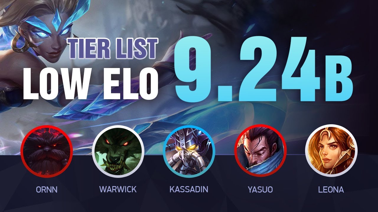 Preseason Low Elo Lol Tier List Patch 9 24b By Mobalytics League Of Legends