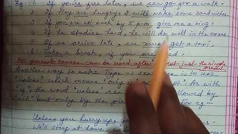 CONDITIONAL SENTENCES : PART - 3 : TYPE -1 CONDITIONALS