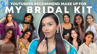 Trying YOUTUBERS Recommendations For My Bridal Kit🤍 / Mridul Sharma