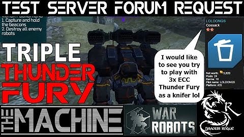 War Robots - Forum Member Test Server Request Video - LOLDONGS - 12/12 Thunder Fury