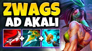 I Stole Zwag's AD Nuclear Akali Build and ONESHOT Everyone (THIS IS BROKEN)