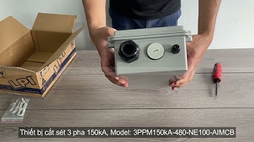 Thiết bị cắt sét lan truyền 3 pha 150kA - Nhập khẩu chính hãng LPI, Model: 3PPM150kA-480-NE100-AIMCB