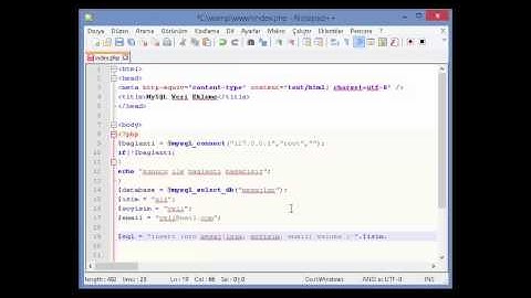 18  MySQL Veri Ekleme (insert)