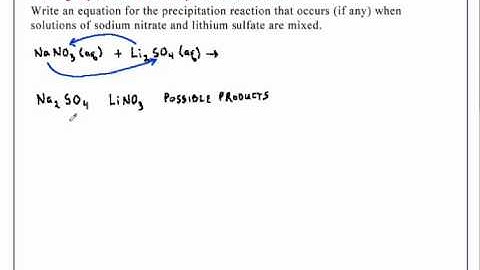 Writing Equations for Precipitation Reactions 2 Chemistry