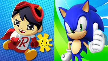 Tag With Ryan VS Sonic Dash - All Characters Unlocked - Android / IOS