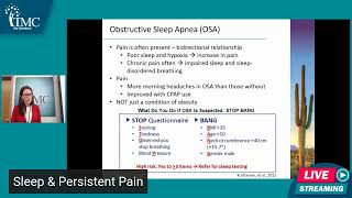 How does sleep affect chronic or persistent pain by TMC Health 85 views 1 year ago 54 minutes