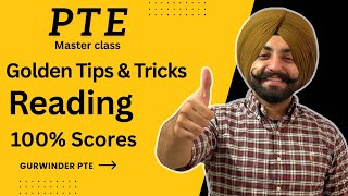 PTE  reading master class, tips and strategies, how to improve reading rules ( Gurwinder PTE )