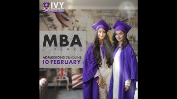 Admissions Open 2023 | MBA | IVY College of Management Sciences
