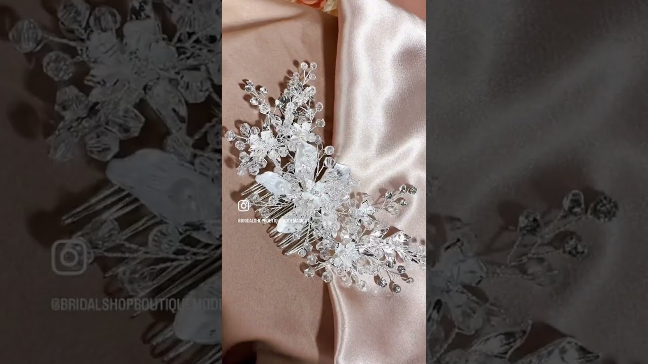 Luxury Rhinestone Floral Hair Comb - The Perfect Bridal Accessory | For Brides | Bridal Hairstyle |