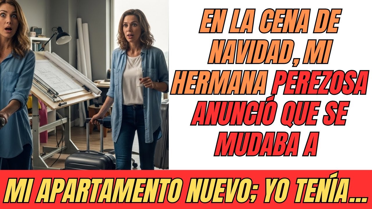 En la CENA DE NAVIDAD, mi HERMANA PEREZOSA anunció que se MUDABA a mi APARTAMENTO NUEVO; yo tenía...