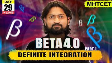 Definite Integration 01💯| GANITANK MATHS MHTCET 2025 |Beta 4.0#mhtcet2025 #definiteintegration #live