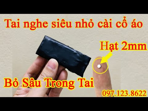 Video Tai Nghe Siêu Nhỏ Dạng Cài Cổ Áo Hạt Tai 2mm kín 100%... - youtube